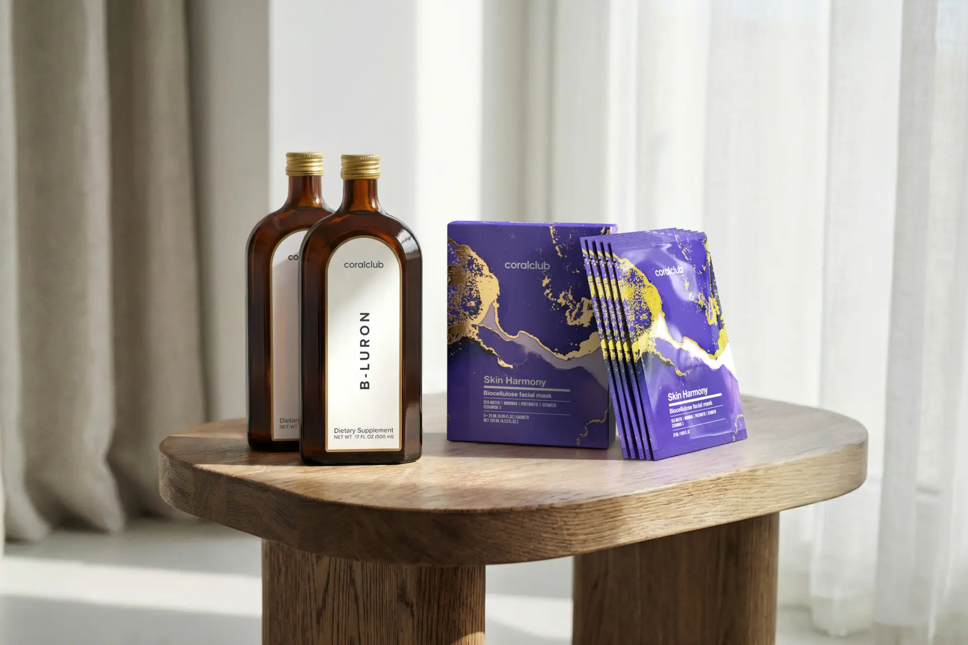 B-Luron + Skin Harmony Biocellulose Facial Mask  (5 саше)